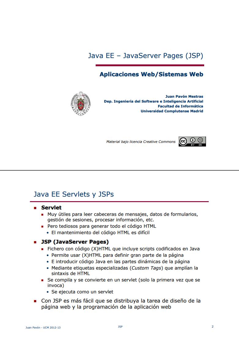 Imágen de pdf Java EE - JavaServer Pages (JSP)